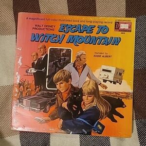 1975 Walt Disney  ~ ESCAPE TO WITCH MOUNTAIN 3809 LP Storybook, Vinyl, MINT NOS